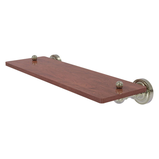 Allied Brass Dottingham 16" x 5" Polished Nickel Solid Brass Solid IPE Ironwood Shelf