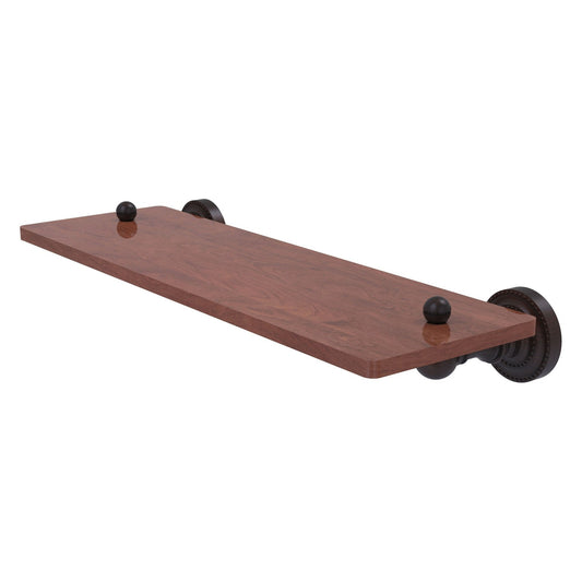 Allied Brass Dottingham 16" x 5" Venetian Bronze Solid Brass Solid IPE Ironwood Shelf