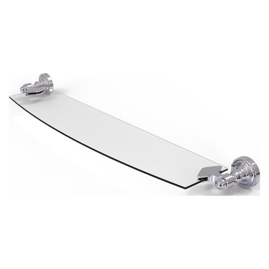 Allied Brass Dottingham 18" x 5" Polished Chrome Solid Brass Glass Shelf