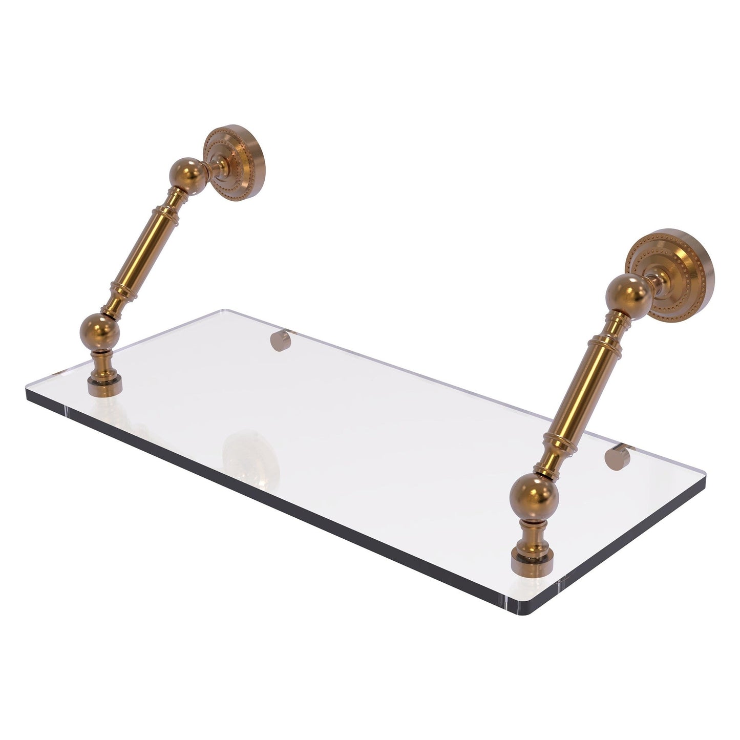 Allied Brass Dottingham 18" x 8" Brushed Bronze Solid Brass Glass Shelf