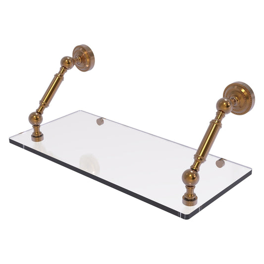 Allied Brass Dottingham 18" x 8" Brushed Bronze Solid Brass Glass Shelf