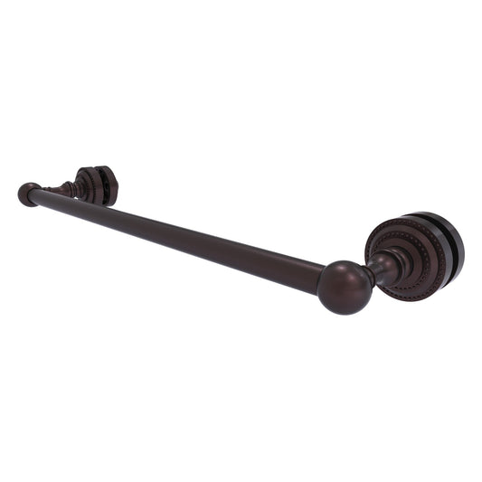 Allied Brass Dottingham 20" x 4.9" Antique Bronze Solid Brass Shower Door Towel Bar