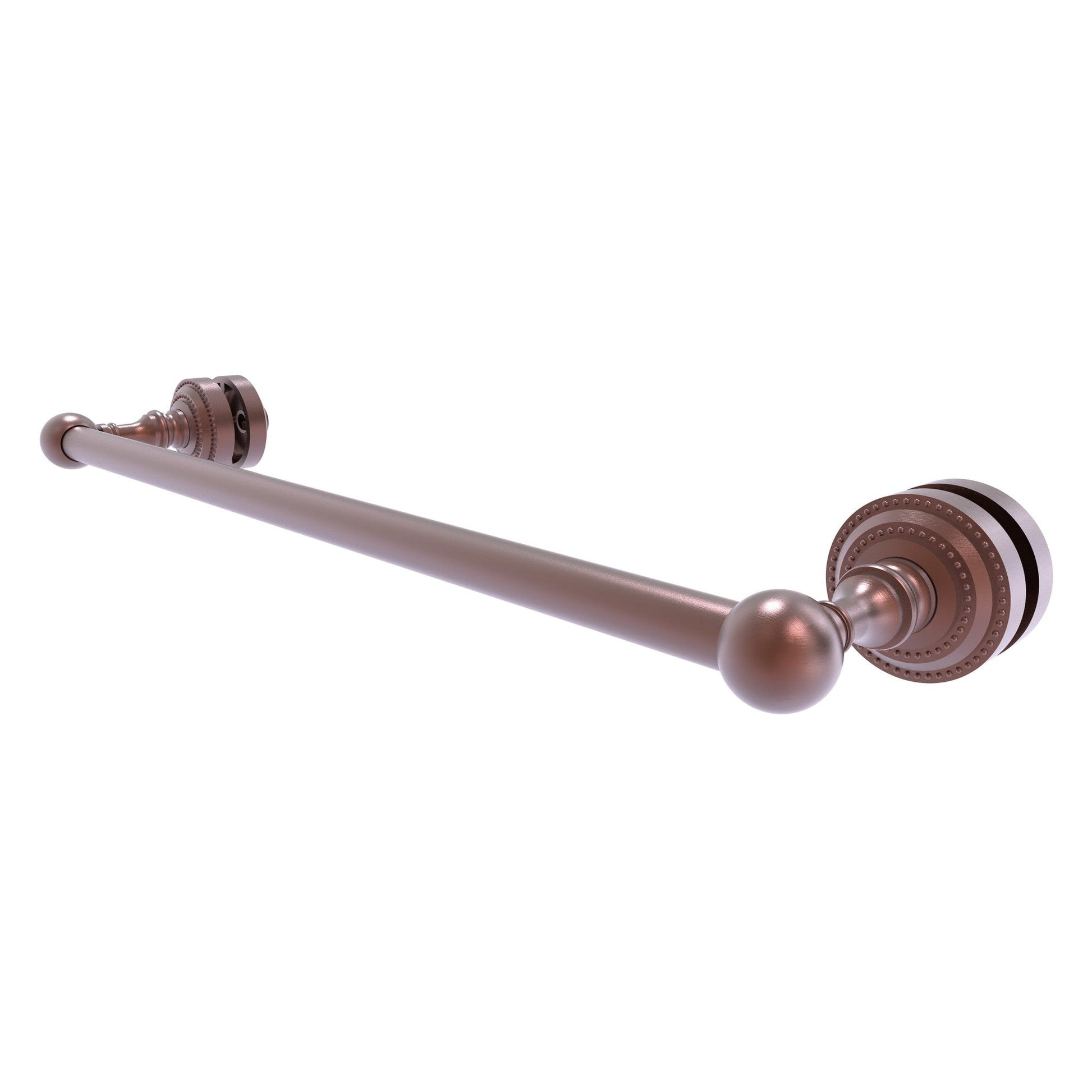 Allied Brass Dottingham 20" x 4.9" Antique Copper Solid Brass Shower Door Towel Bar