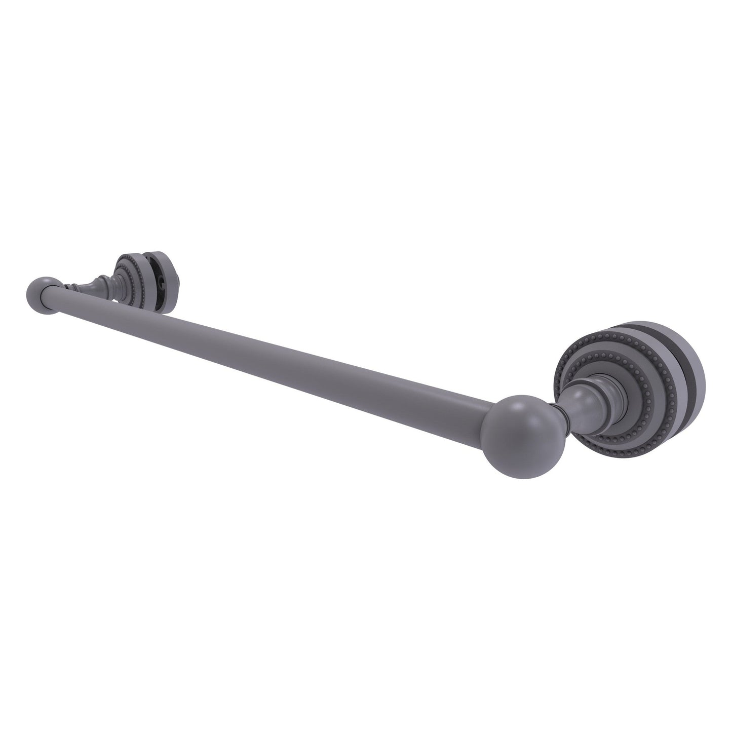 Allied Brass Dottingham 20" x 4.9" Matte Gray Solid Brass Shower Door Towel Bar