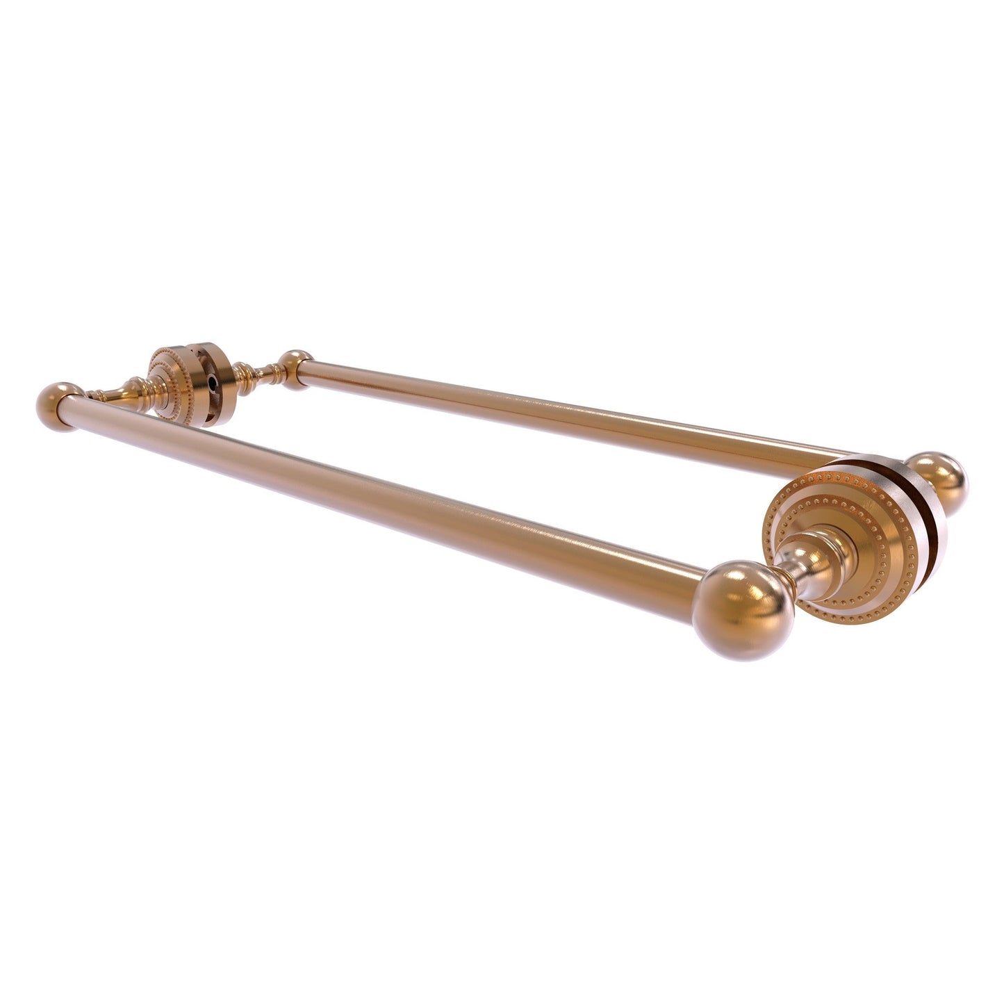 Allied Brass Dottingham 20" x 7.8" Brushed Bronze Solid Brass Back-to-Back Shower Door Towel Bar