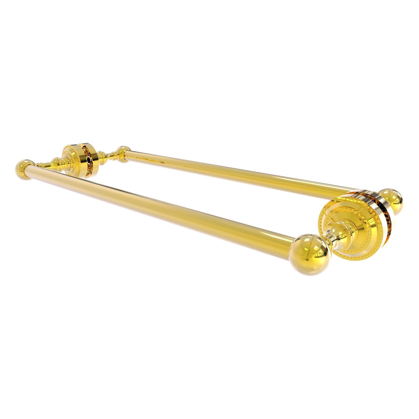 Allied Brass Dottingham 20" x 7.8" Polished Brass Solid Brass Back-to-Back Shower Door Towel Bar