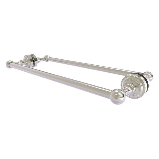 Allied Brass Dottingham 20" x 7.8" Satin Nickel Solid Brass Back-to-Back Shower Door Towel Bar