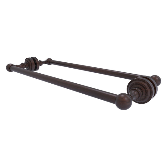 Allied Brass Dottingham 20" x 7.8" Venetian Bronze Solid Brass Back-to-Back Shower Door Towel Bar