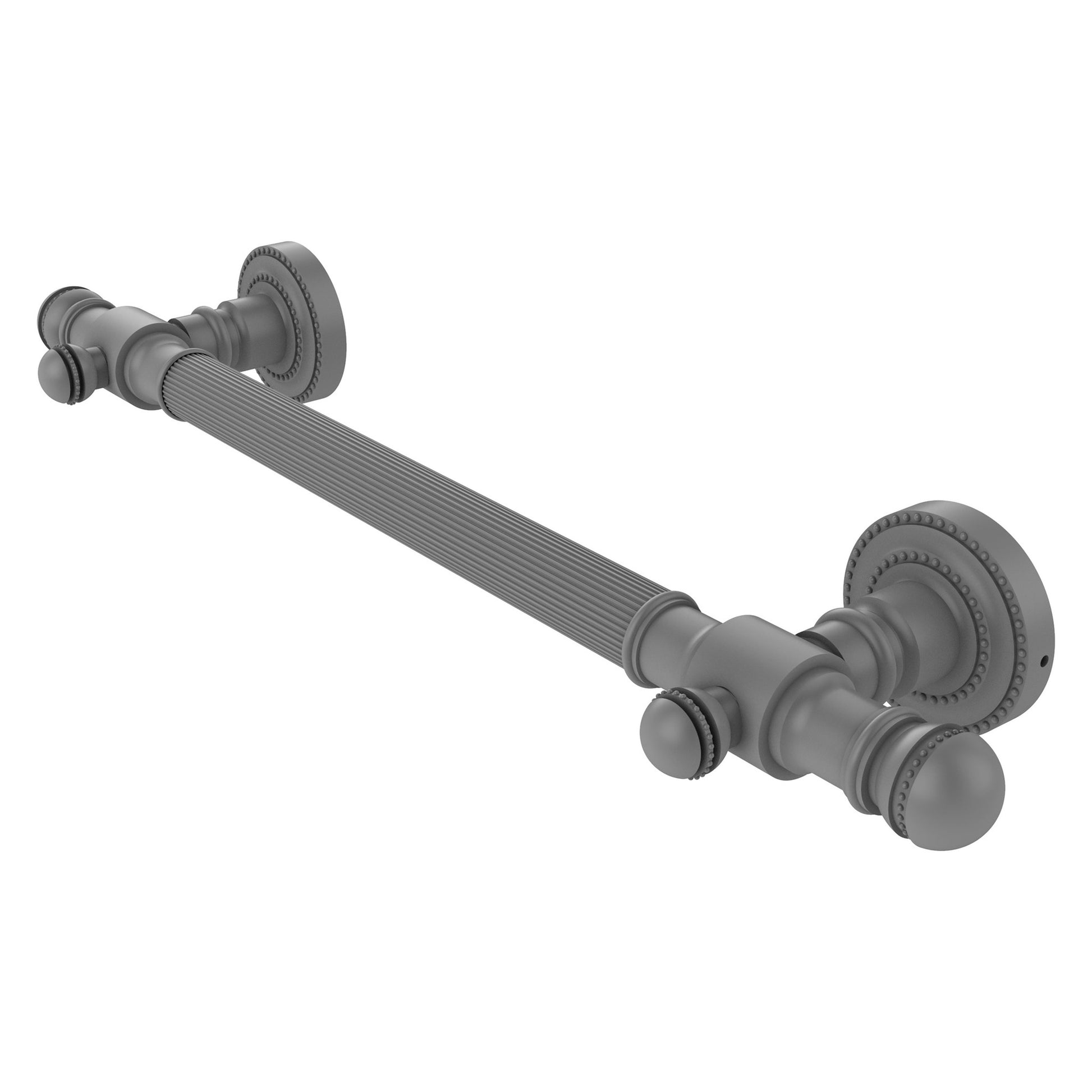 Allied Brass Dottingham 20.85" x 3.92" Matte Gray Solid Brass Grab Bar Reeded