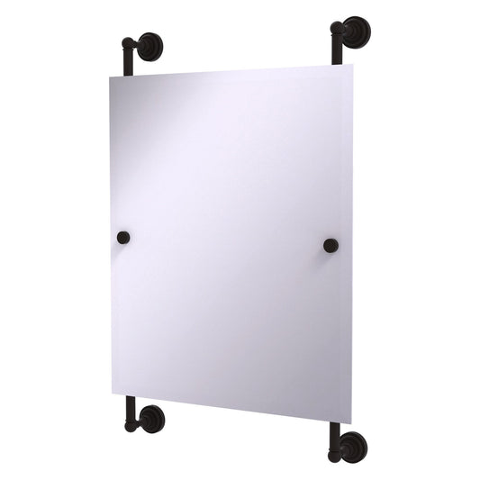 Allied Brass Dottingham 21" x 3.8" Oil Rubbed Bronze Solid Brass Rectangular Frameless Rail Mounted Mirror