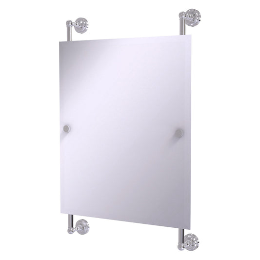 Allied Brass Dottingham 21" x 3.8" Polished Chrome Solid Brass Rectangular Frameless Rail Mounted Mirror