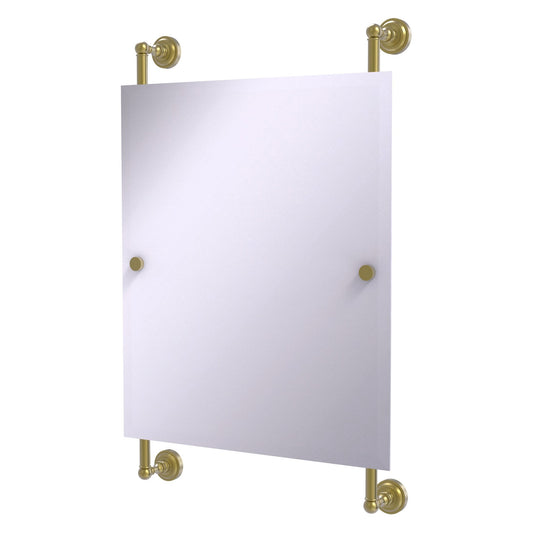 Allied Brass Dottingham 21" x 3.8" Satin Brass Solid Brass Rectangular Frameless Rail Mounted Mirror