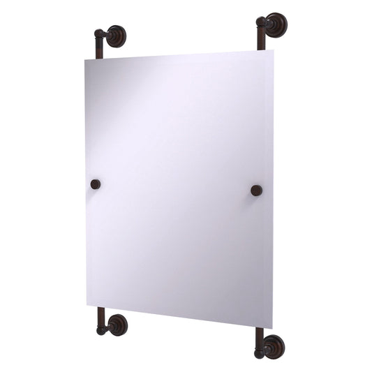 Allied Brass Dottingham 21" x 3.8" Venetian Bronze Solid Brass Rectangular Frameless Rail Mounted Mirror