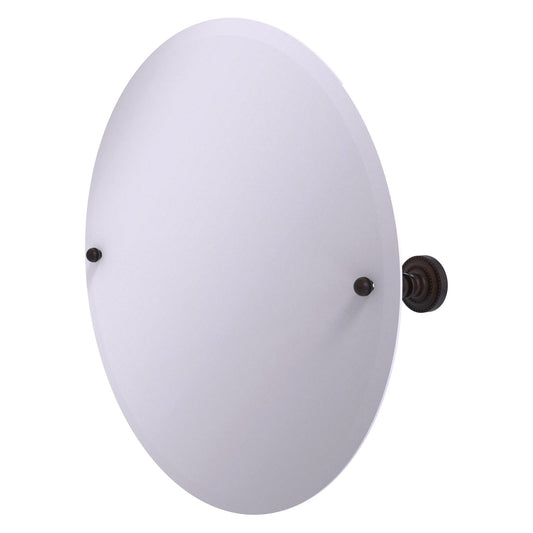 Allied Brass Dottingham 22" x 22" Venetian Bronze Solid Brass Frameless Round Tilt Mirror With Beveled Edge