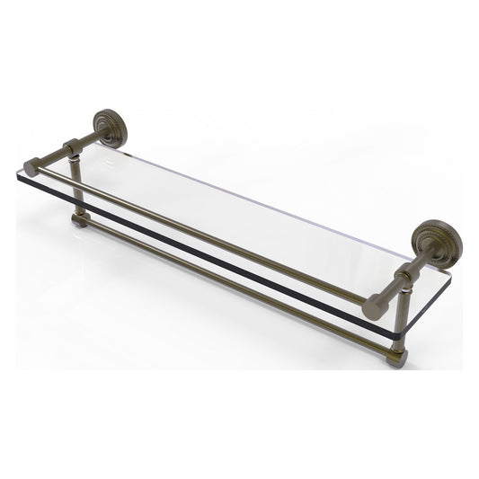 stripes Allied Brass Dottingham 22" x 5" Antique Brass Solid Brass Gallery Gla ...