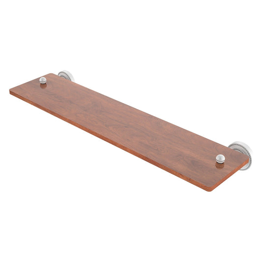 Allied Brass Dottingham 22" x 5" Matte White Solid Brass Solid IPE Ironwood Shelf