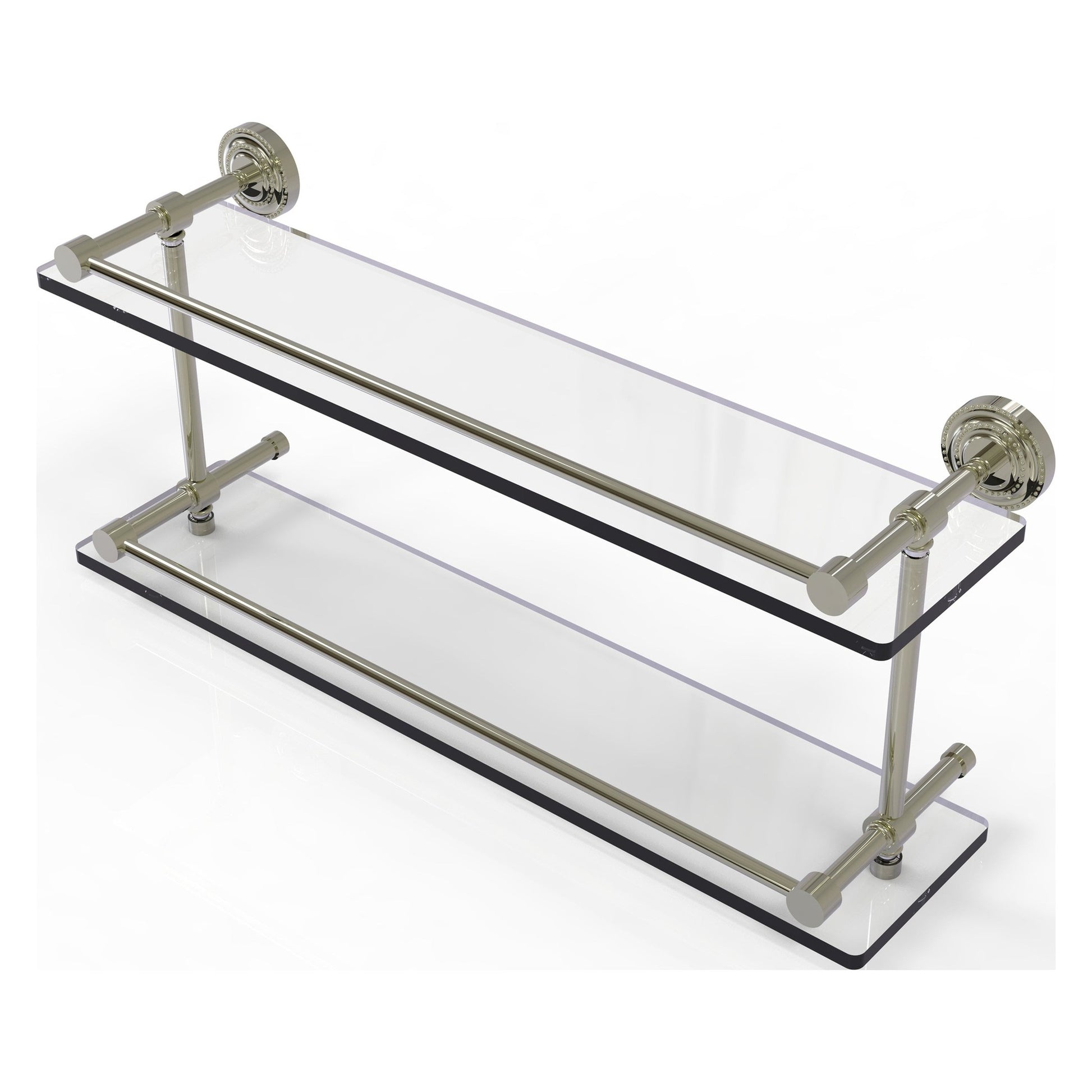 Que New Collection Horizontal Reserve 3 Roll Toilet Paper Holder with Wood Shelf - Matte White - Allied Brass