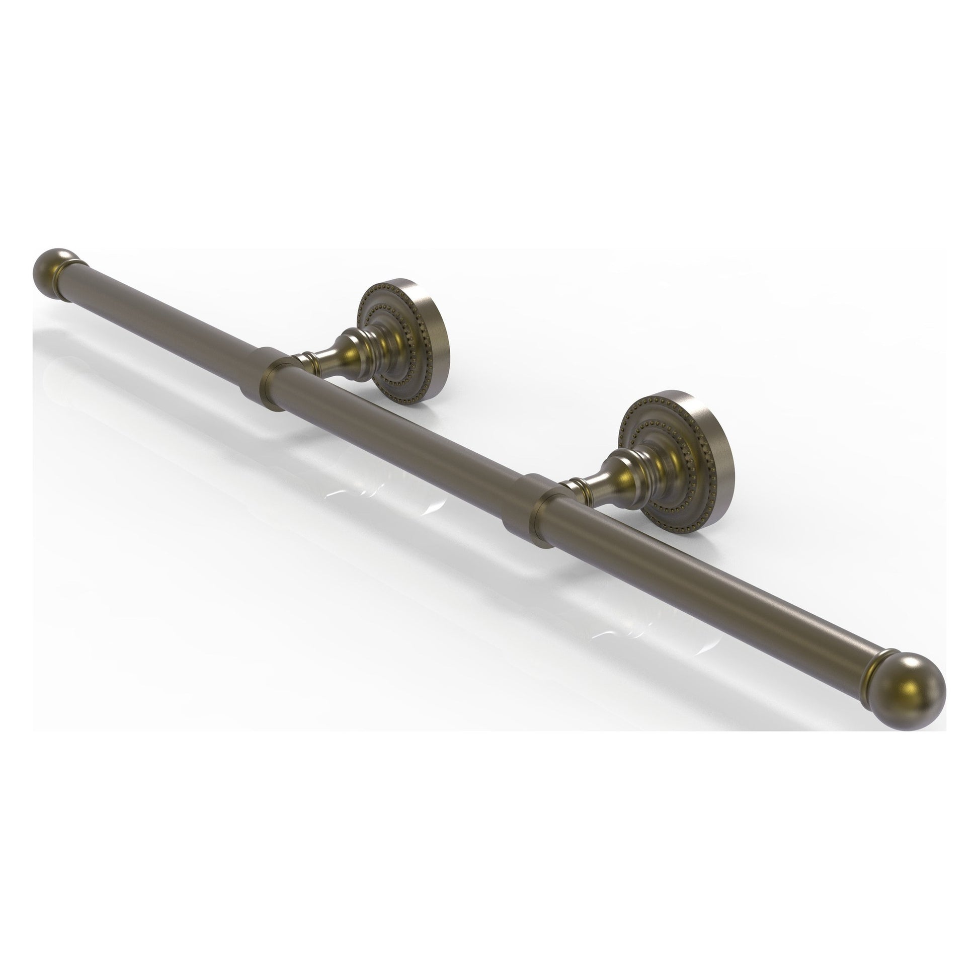 Allied Brass Dottingham 22.5" x 3.5" Antique Brass Solid Brass DT-GT-3 Wall-Mounted Horizontal Guest Towel Holder