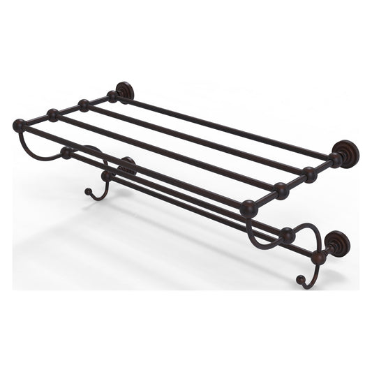 Allied Brass Dottingham 24" x 14" Venetian Bronze Solid Brass Train Rack Towel Shelf