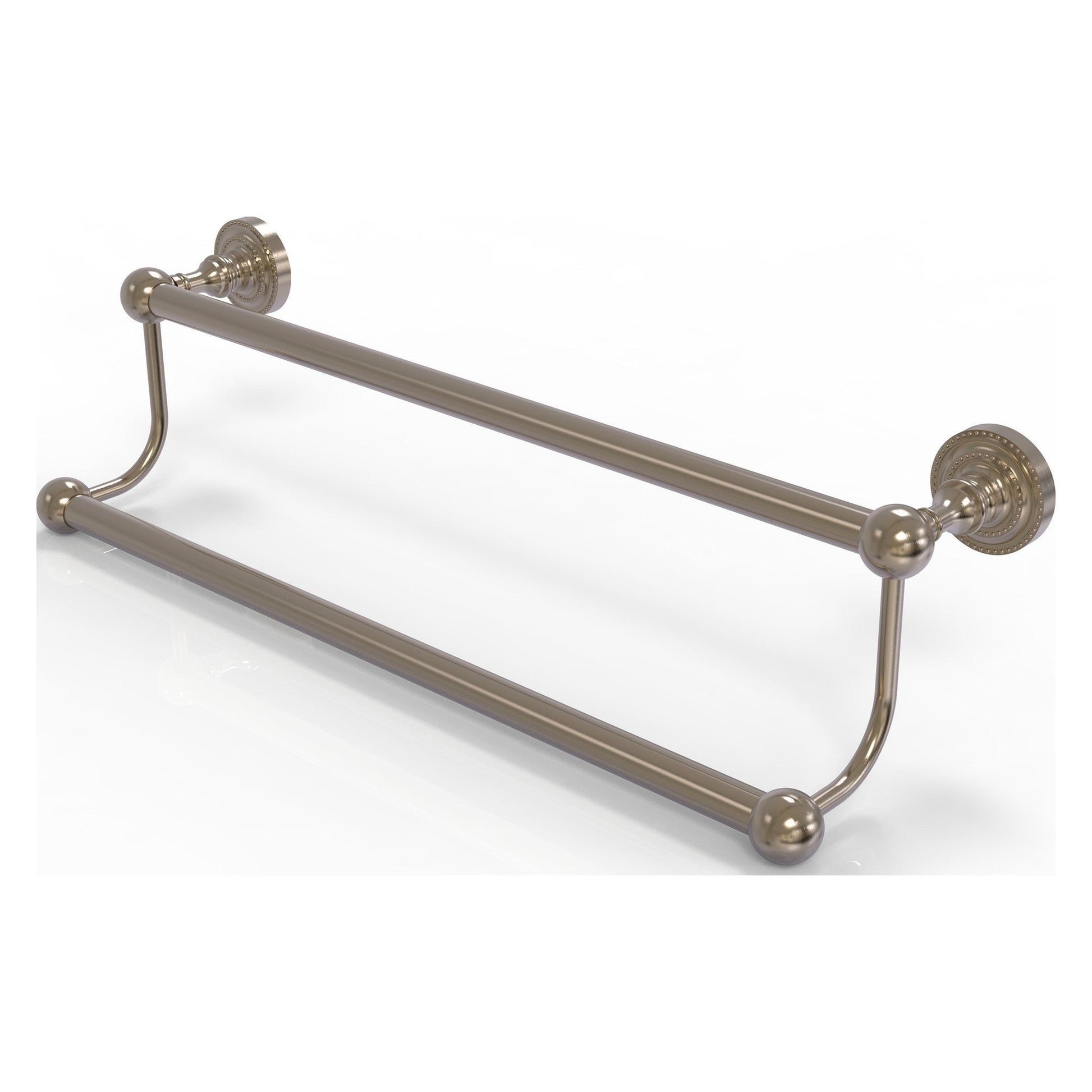 Allied Brass Dottingham 24" x 26" Antique Pewter Solid Brass Double Towel Bar