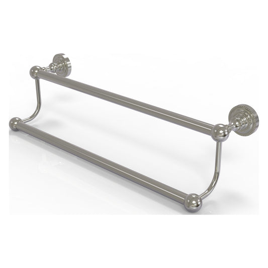 Allied Brass Dottingham 24" x 26" Satin Nickel Solid Brass Double Towel Bar
