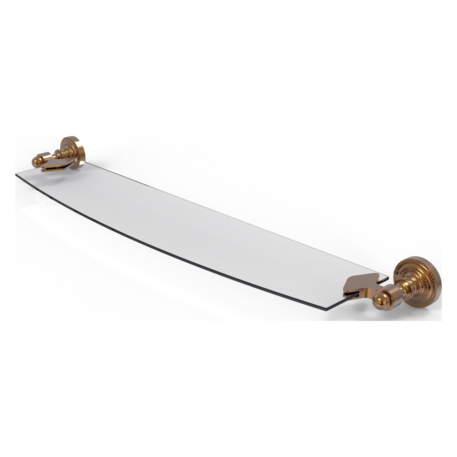 Allied Brass Dottingham 24" x 5" Brushed Bronze Solid Brass Glass Shelf