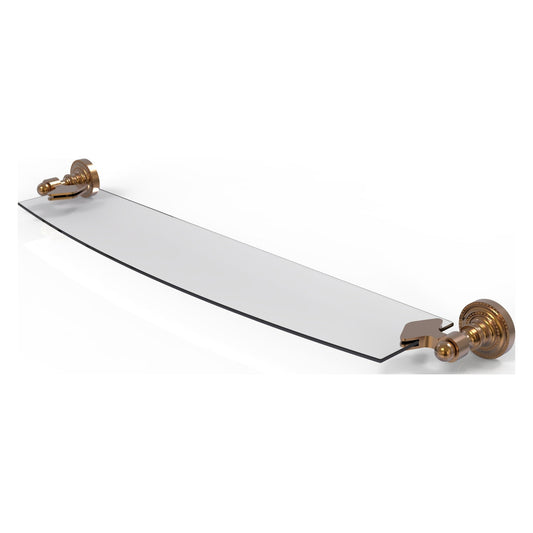 Allied Brass Dottingham 24" x 5" Brushed Bronze Solid Brass Glass Shelf