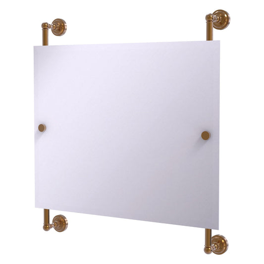 Allied Brass Dottingham 26" x 3.8" Brushed Bronze Solid Brass Rectangular Frameless Rail Mounted Mirror
