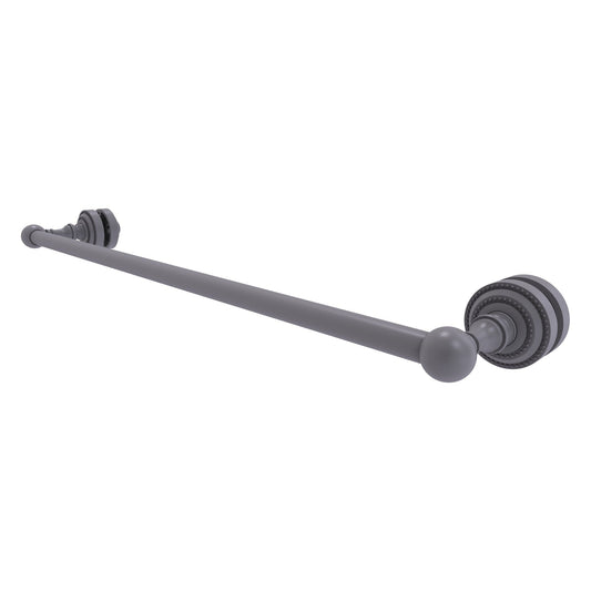 Allied Brass Dottingham 26" x 4.9" Matte Gray Solid Brass Shower Door Towel Bar