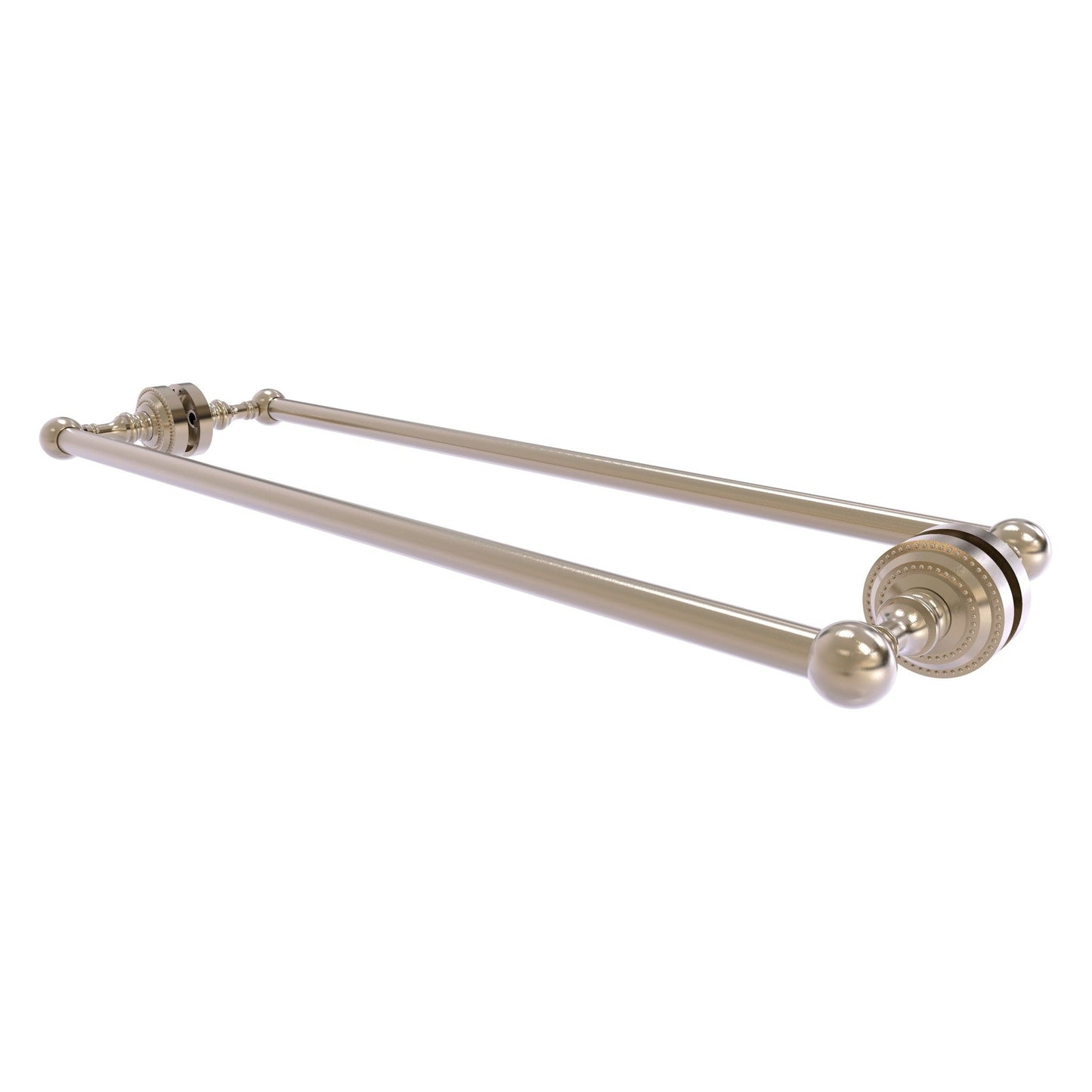 Allied Brass Dottingham 26" x 7.8" Antique Pewter Solid Brass Back-to-Back Shower Door Towel Bar