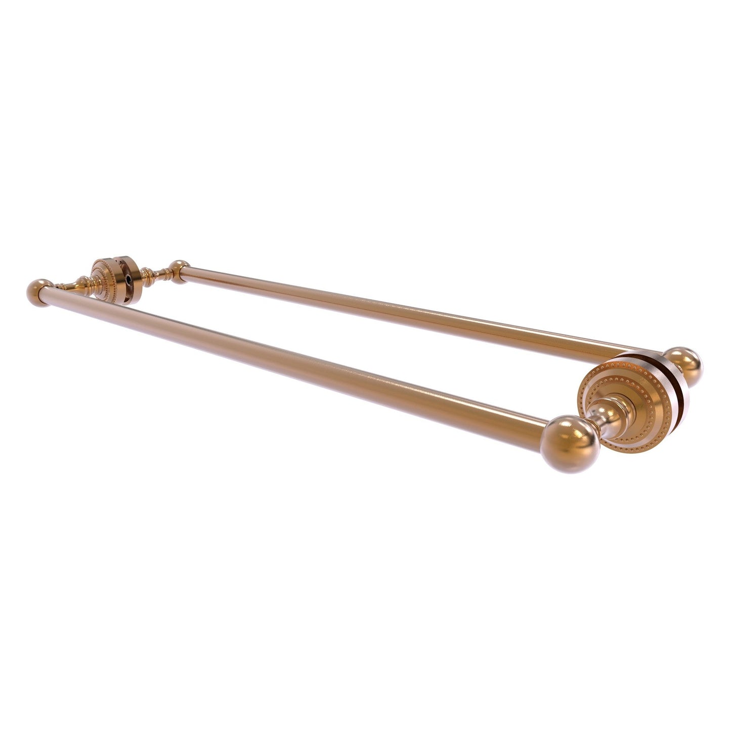 Allied Brass Dottingham 26" x 7.8" Brushed Bronze Solid Brass Back-to-Back Shower Door Towel Bar
