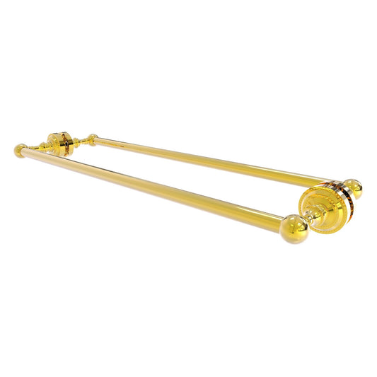 Allied Brass Dottingham 26" x 7.8" Polished Brass Solid Brass Back-to-Back Shower Door Towel Bar
