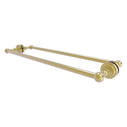 Allied Brass Dottingham 26" x 7.8" Satin Brass Solid Brass Back-to-Back Shower Door Towel Bar