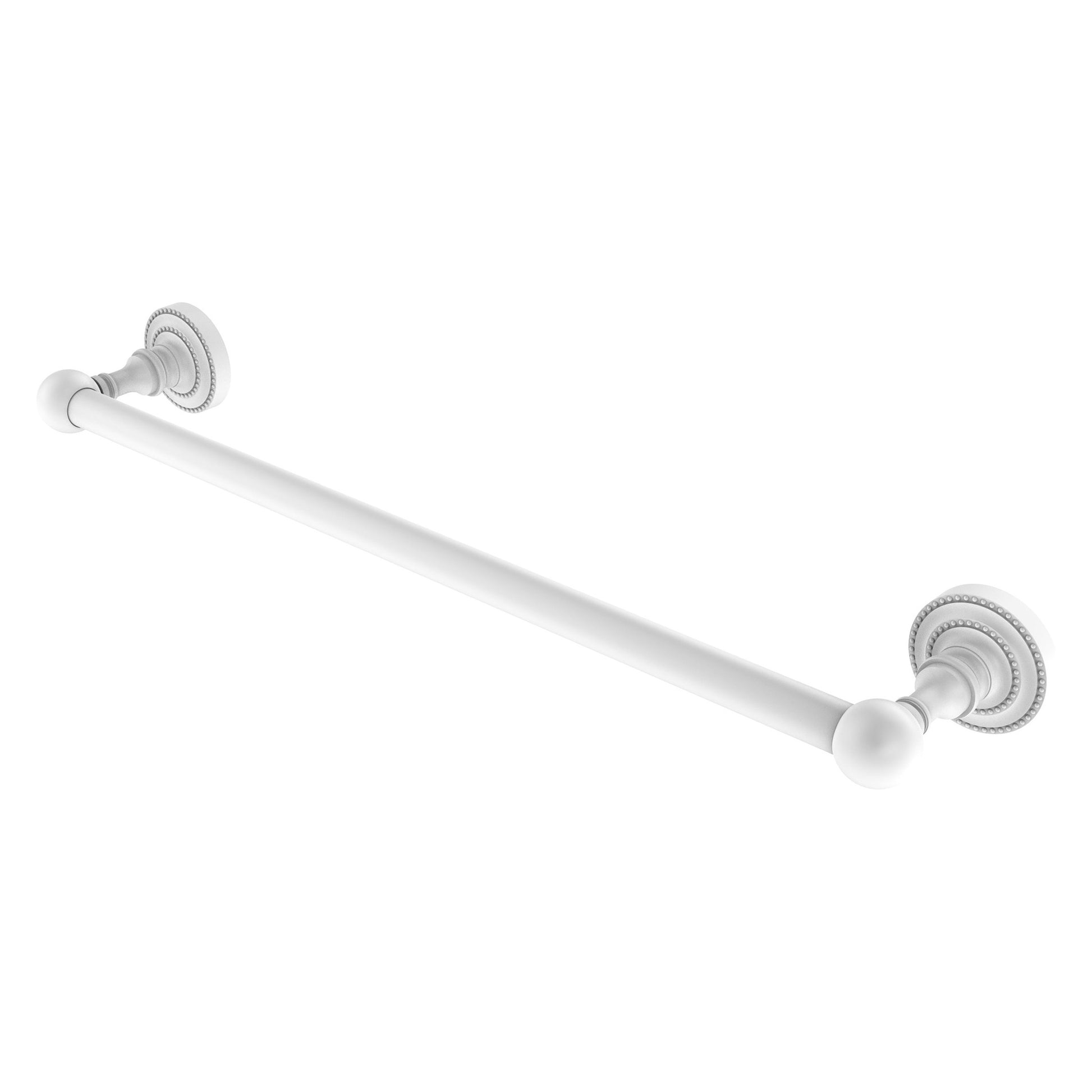 Allied Brass Dottingham 26.2" x 3.7" Matte White Solid Brass Towel Bar