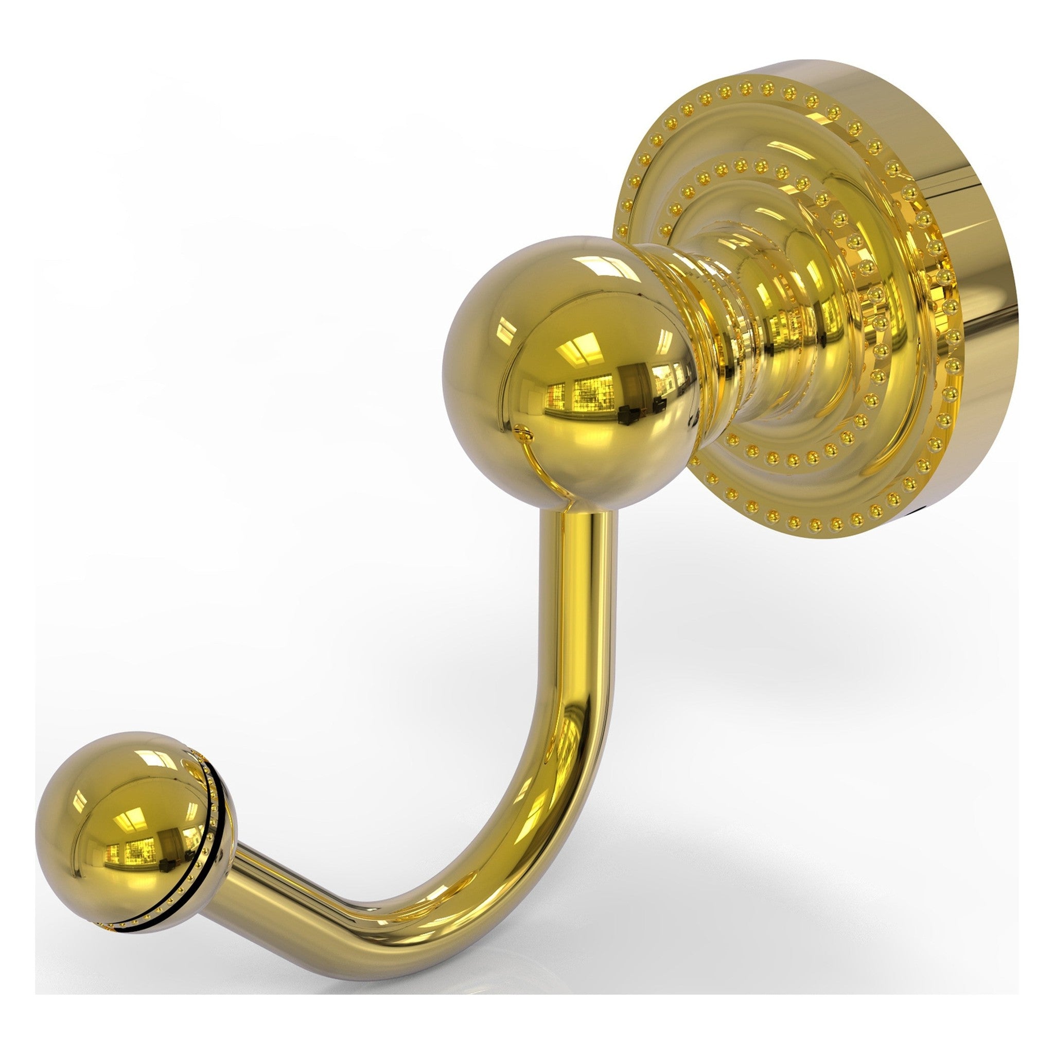 Polished brass robe discount hook