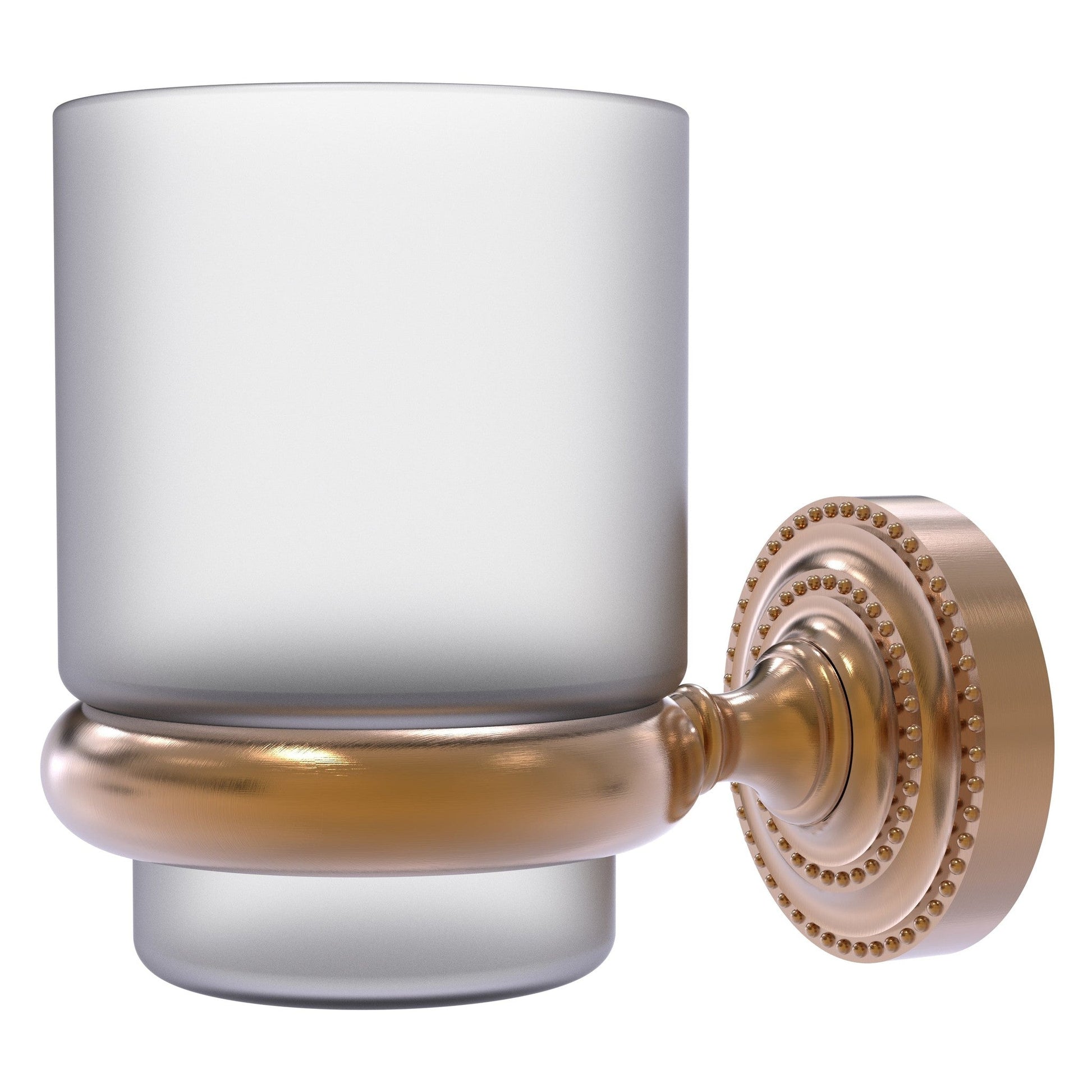 Allied Brass Dottingham 3" x 2.5" Brushed Bronze Solid Brass Wall-Mounted Tumbler Holder