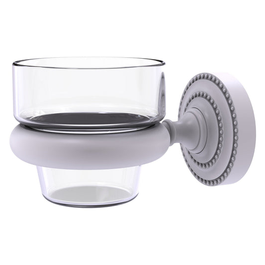 Allied Brass Dottingham 3" x 2.5" Matte White Solid Brass Wall-Mounted Votive Candle Holder