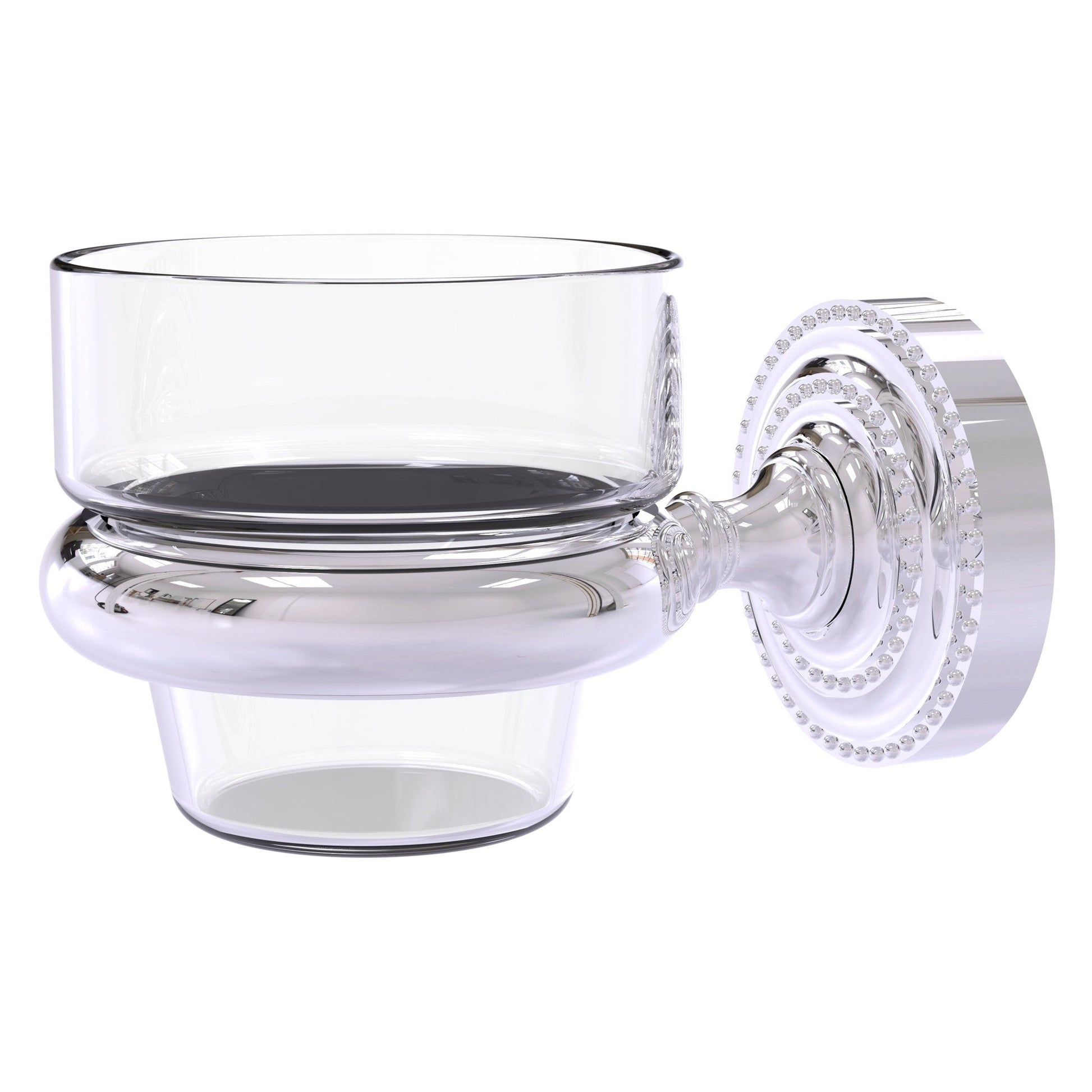 Allied Brass Dottingham 3" x 2.5" Polished Chrome Solid Brass Wall-Mounted Votive Candle Holder