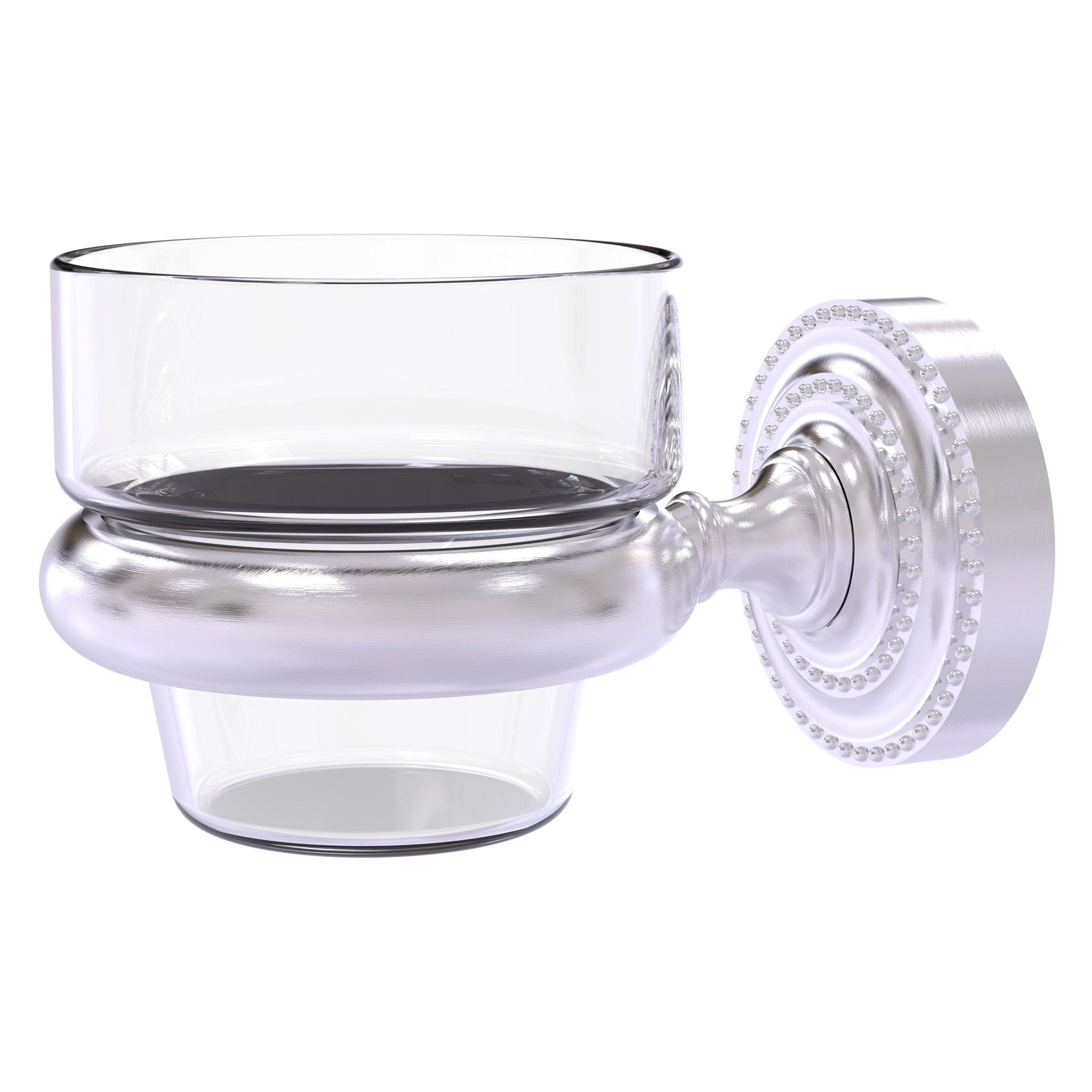 Allied Brass Dottingham 3" x 2.5" Satin Chrome Solid Brass Wall-Mounted Votive Candle Holder