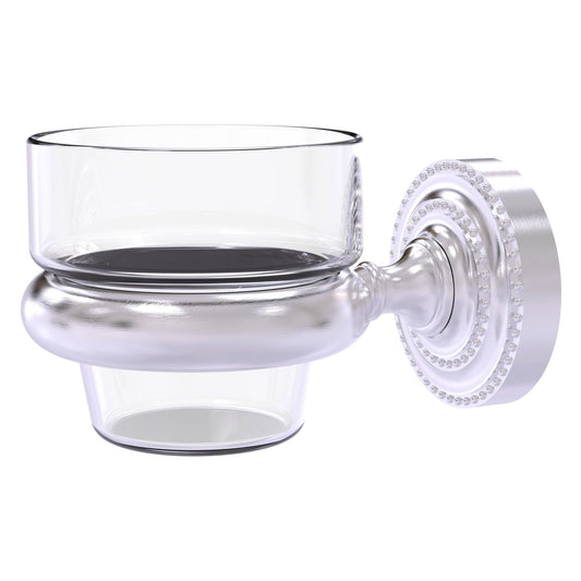 Allied Brass Dottingham 3" x 2.5" Satin Chrome Solid Brass Wall-Mounted Votive Candle Holder