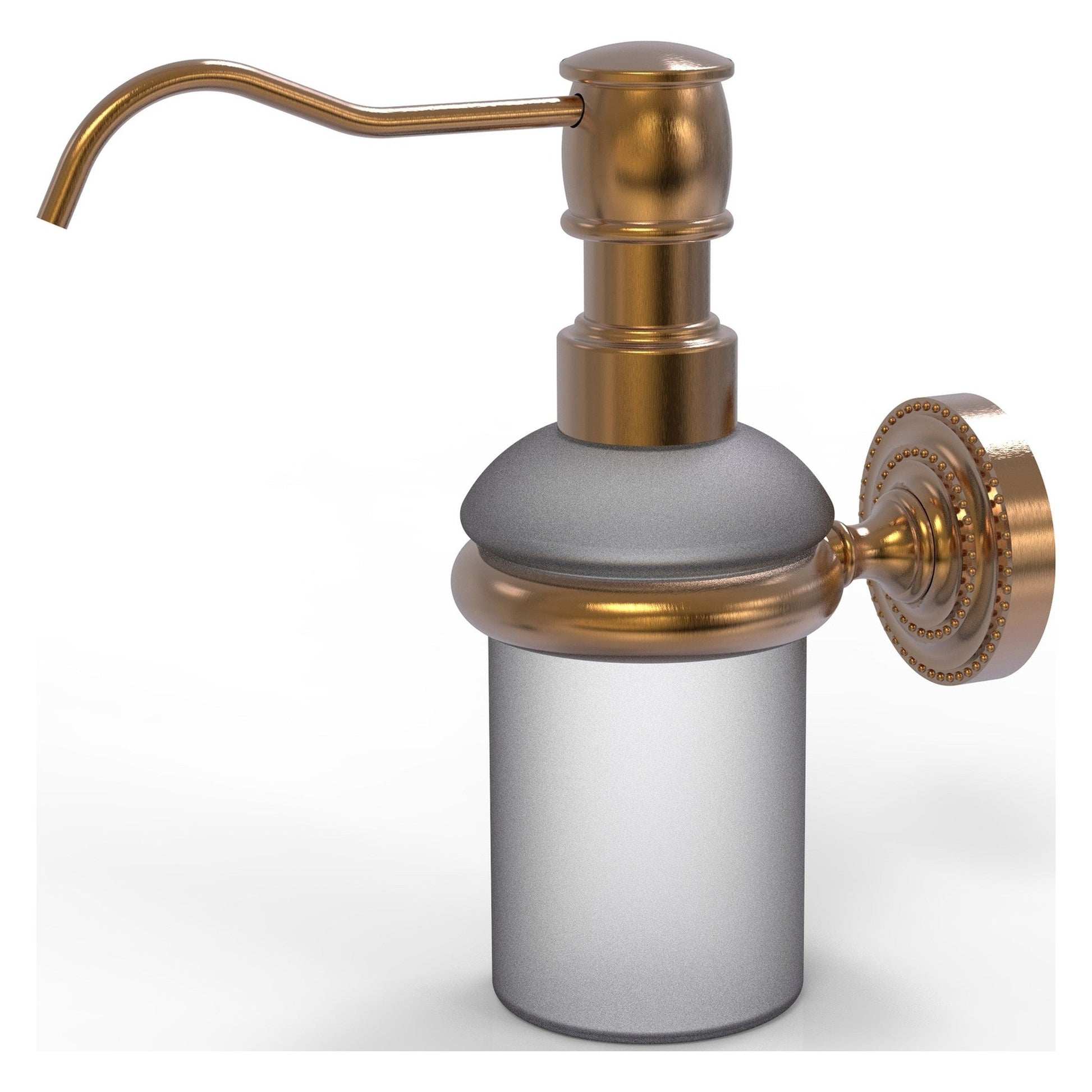 Allied Brass Dottingham 3" x 3" Brushed Bronze Solid Brass Wall-Mounted Soap Dispenser