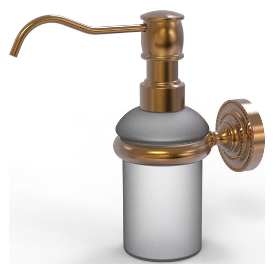 Allied Brass Dottingham 3" x 3" Brushed Bronze Solid Brass Wall-Mounted Soap Dispenser