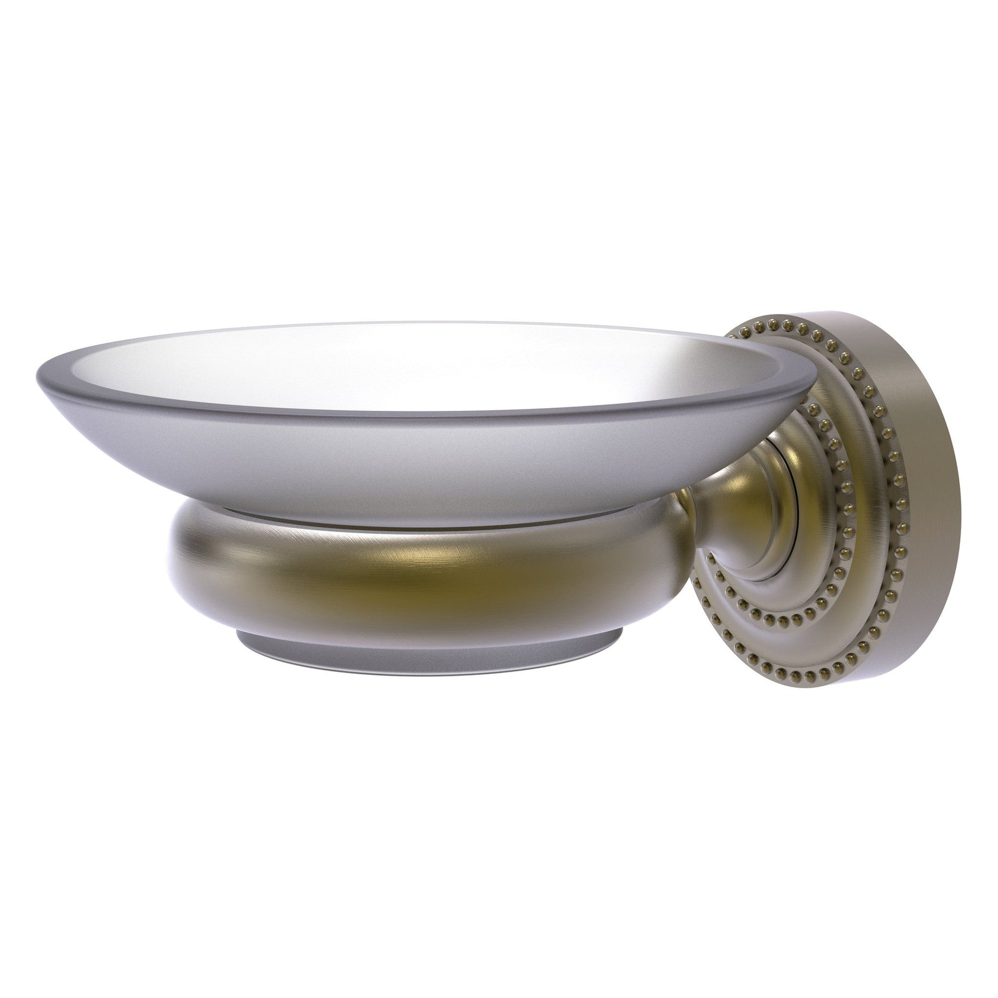 Allied Brass Dottingham 3" x 4.5" Antique Brass Solid Brass Wall-Mounted Soap Dish