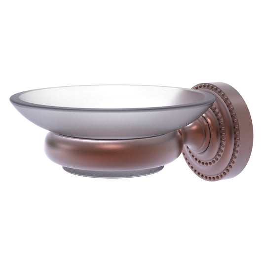 Allied Brass Dottingham 3" x 4.5" Antique Copper Solid Brass Wall-Mounted Soap Dish