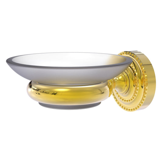 Allied Brass Dottingham 3" x 4.5" Polished Brass Solid Brass Wall-Mounted Soap Dish