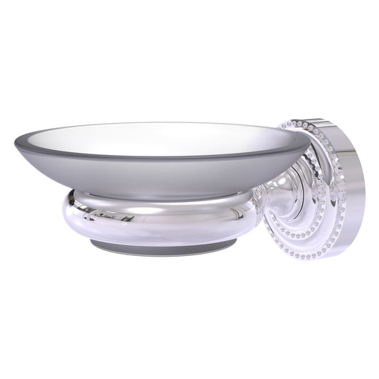 Allied Brass Dottingham 3" x 4.5" Polished Chrome Solid Brass Wall-Mounted Soap Dish