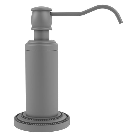 Allied Brass Dottingham 3" x 5" Matte Gray Solid Brass Vanity Top Soap Dispenser