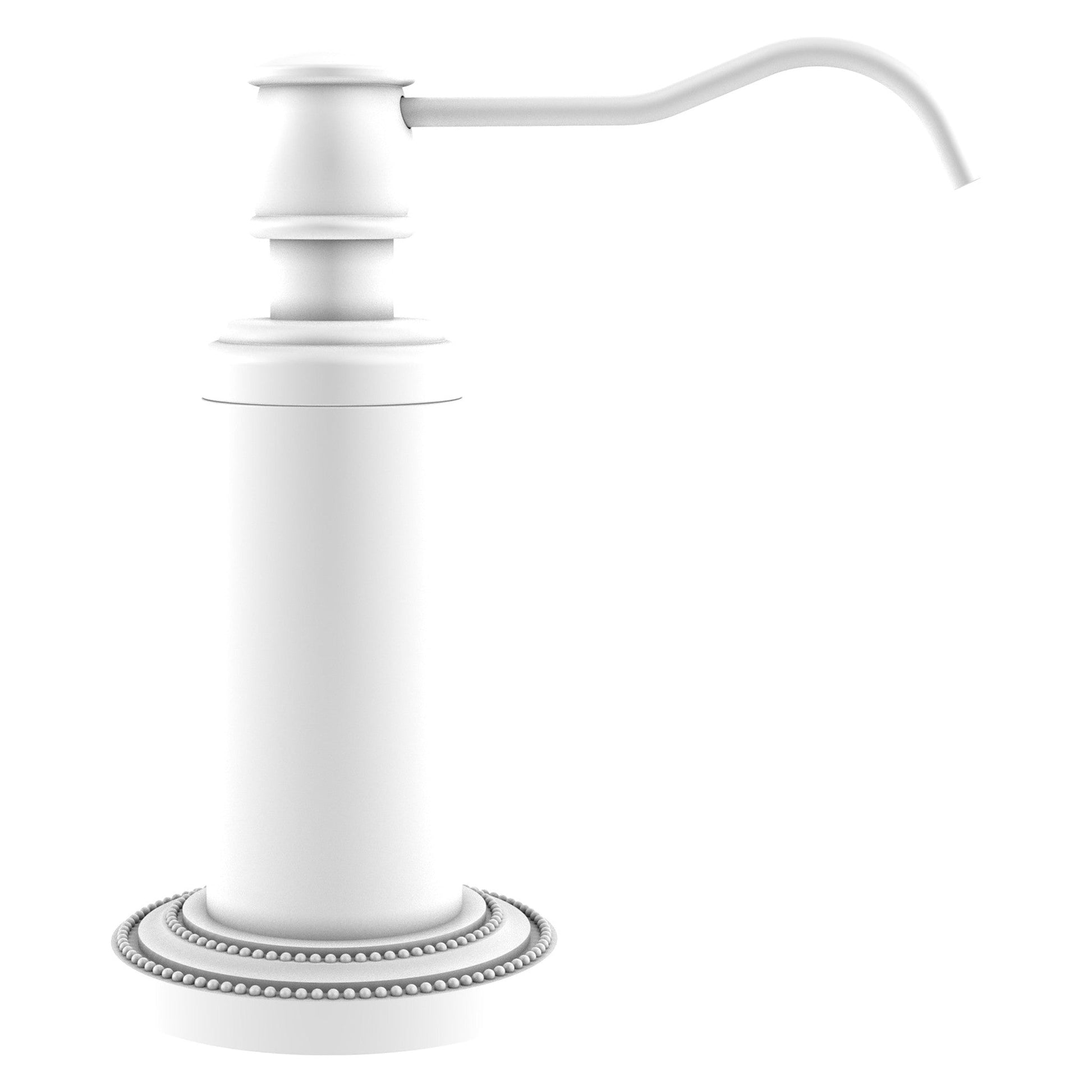 Allied Brass Dottingham 3" x 5" Matte White Solid Brass Vanity Top Soap Dispenser