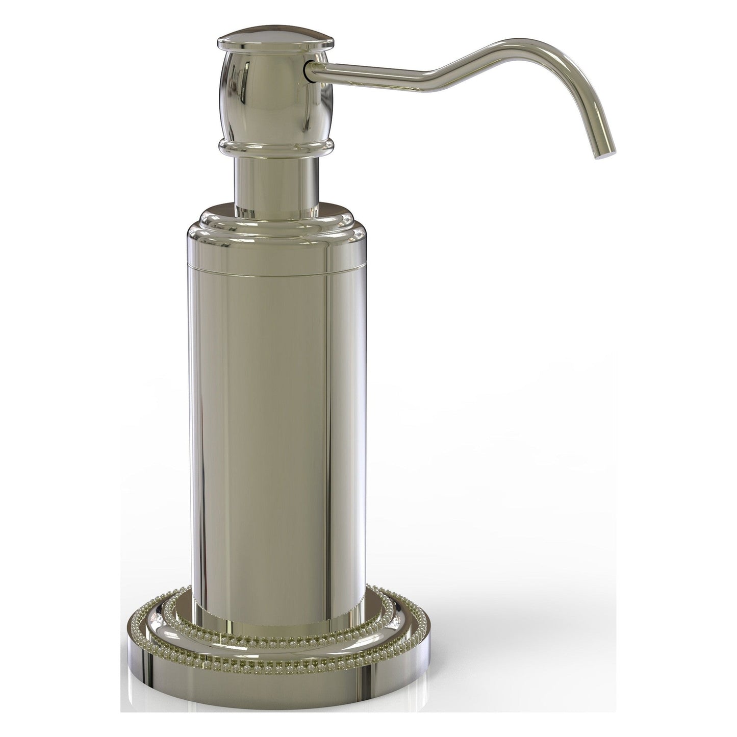 Allied Brass Dottingham 3" x 5" Polished Nickel Solid Brass Vanity Top Soap Dispenser