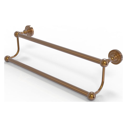 Allied Brass Dottingham 30" x 32" Brushed Bronze Solid Brass Double Towel Bar